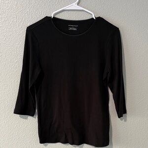 Christopher & Banks Black Long Sleeve Top